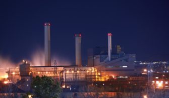 Industrial Zone at Night