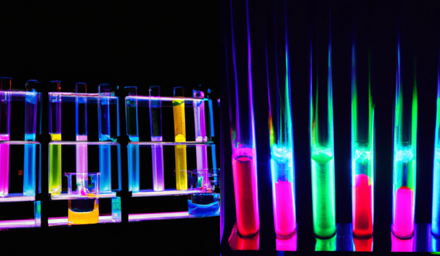 DALL·E 2023-05-09 09.19.59 - Fluorescent colored liquids in glass tubes. technological art