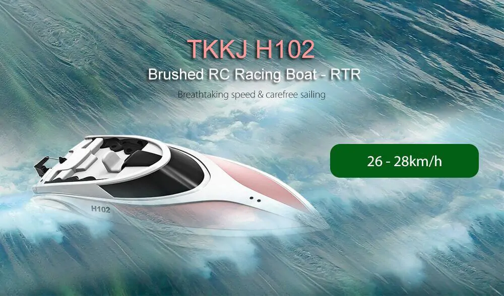 Geekbuying tkkj h102 brushed rc racing boat rtr 462898