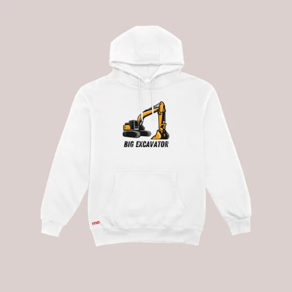 Big excavator hoodie