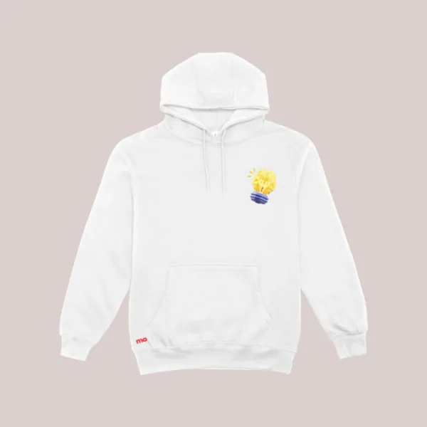 Sarı beyin şeklinde ampul hoodie