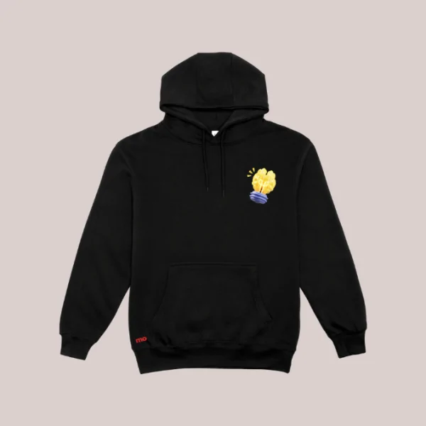 Sarı beyin şeklinde ampul hoodie - görsel 2